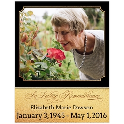 Same Day Poster, 11x14, Matte Photo Paper with In Loving Remembrance - Gold design