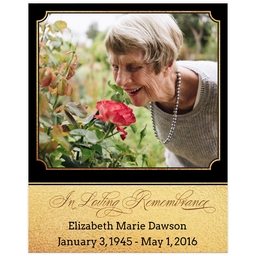 Same Day Poster, 16x20, Matte Photo Paper with In Loving Remembrance - Gold design