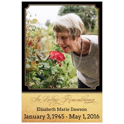 Poster, 20x30, Matte Photo Paper with In Loving Remembrance - Gold design