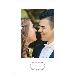 Poster, 12x18, Matte Photo Paper with Laurel Monogram design