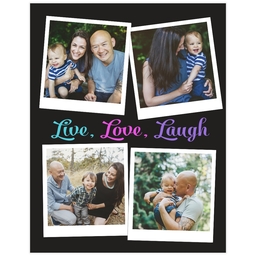 Poster, 11x14, Glossy Poster Paper with Live Love Laugh Brights design