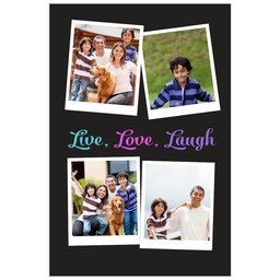 Poster, 12x18, Matte Photo Paper with Live Love Laugh Brights design