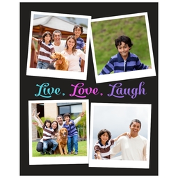 Poster, 16x20, Matte Photo Paper with Live Love Laugh Brights design
