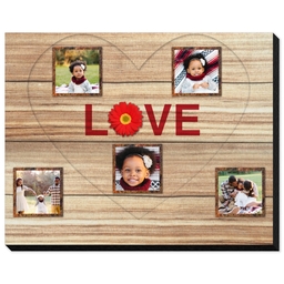 8x10 Same-Day Mounted Print with Love Wood Heart design