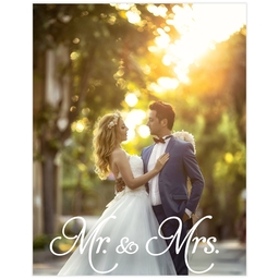 Poster, 11x14, Matte Photo Paper with Mr & Mrs design