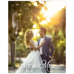 Poster, 16x20, Matte Photo Paper with Mr & Mrs design