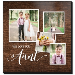 12x12 High Gloss Photo Wall Art with Aunt Love design