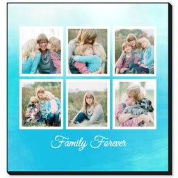 12x12 High Gloss Photo Wall Art with Blue Watercolor design