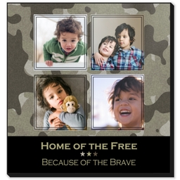 12x12 High Gloss Photo Wall Art with Free & Brave design