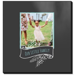 12x12 High Gloss Photo Wall Art with Our Little Family Chalkboard design