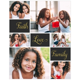 Poster, 11x14, Matte Photo Paper with Faith Love Family design