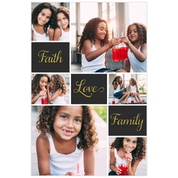 Poster, 12x18, Matte Photo Paper with Faith Love Family design