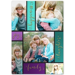 Metal Print 5x7 with Family Happiness design