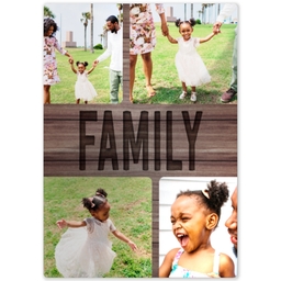 Metal Print 5x7 with Rustic Family Collage design