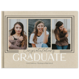 8x11 Hard Cover Photo Book with Accomplished Grad design