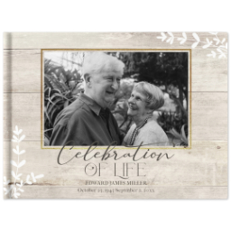 8x11 Leather Cover Photo Book with Life Celebration design