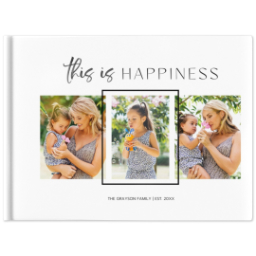 Same-Day 8x10 Linen Cover Photo Book with Life is Beautiful design