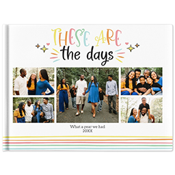 8x11 Linen Cover Photo Book with Our Days design