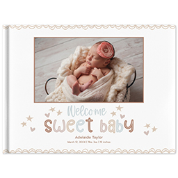 8x11 Layflat Photo Book with Sweet Baby design