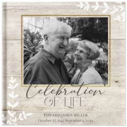 8x8 Hard Cover Photo Book with Life Celebration design