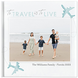 12x12 Hard Cover Photo Book with Time to Travel design