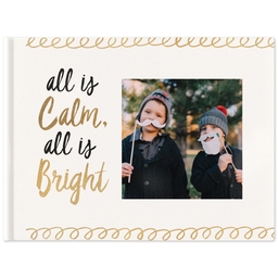 11x14 Layflat Photo Book with Christmas Gold design