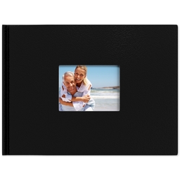 8x11 Leather Cover Photo Book with Black and White Memory Book design