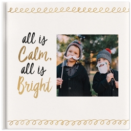 8x8 Hard Cover Photo Book with Christmas Gold design