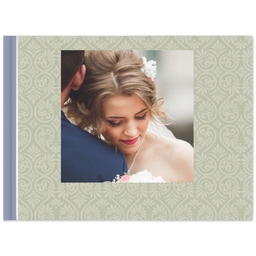 8x11 Premium Layflat Photo Book with Damask Memory Book design