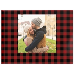 8x11 Layflat Photo Book, Matte Finish Cover with Forever Plaid design