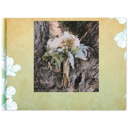 8x11 Hard Cover Photo Book with Floral Serenity Memory Book design