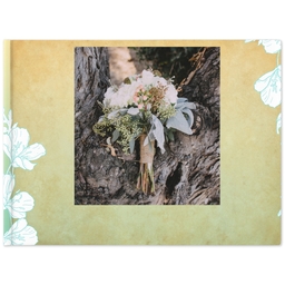 8x11 Premium Layflat Photo Book with Floral Serenity Memory Book design