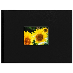 8x11 Leather Cover Photo Book with Floral Serenity Memory Book design