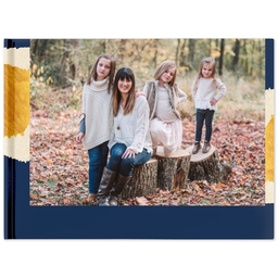 8x11 Layflat Photo Book, Matte Finish Cover with Gold Leaf design