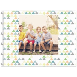 8x11 Layflat Photo Book, Matte Finish Cover with Prisms and Arrows design