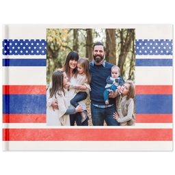 8x11 Layflat Photo Book, Matte Finish Cover with Vintage Americana design
