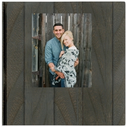 12x12 Hard Cover Photo Book, Matte Finish Cover with Wood design