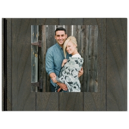 8x11 Layflat Photo Book, Matte Finish Cover with Wood design