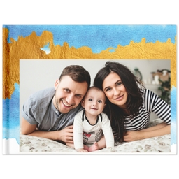 8x11 Layflat Photo Book, Matte Finish Cover with Watercolor design