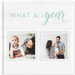 12x12 Hard Cover Photo Book with What a Year design