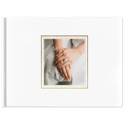 8x11 Leather Cover Photo Book with Modern Line Wedding design