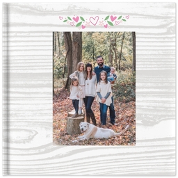 8x8 Hard Cover Photo Book with Floral Laurel design