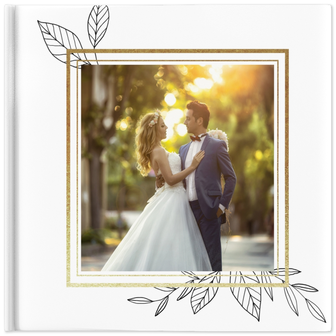 Photo Books, 12x12 Hard Cover Photo Book, Matte Finish Cover, Modern Line  Wedding