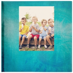 8x8 Hard Cover Photo Book, Matte Finish Cover with Oceanic design