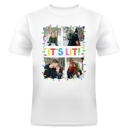 Photo T-Shirt, Adult Small with Festive Lights design