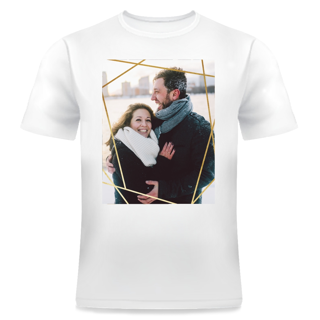 Personalized T-Shirts, Photo T-Shirt, Adult Large, Geometric Frame, Print  Custom T-Shirts