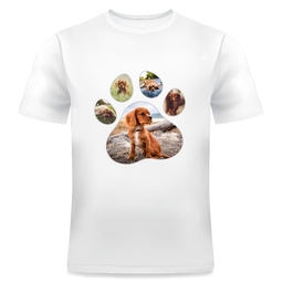 Photo T-Shirt, Adult Small with Paw Print design