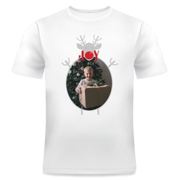 Photo T-Shirt, Adult Small with Reindeer Joy design