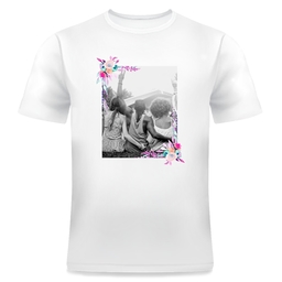 Photo T-Shirt, Adult Small with Flower Frame design