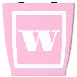 13x13 Canvas Tote with Classic Monogram - Baby Pink design